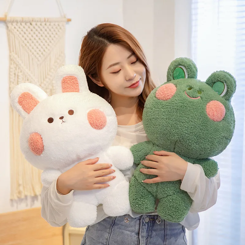 Shy Frog Action Stuffed Toy Rabbit Rag Doll