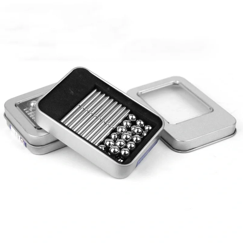 Color Magnetic 36 Rods 27 Ball Silver Magnetic Rod Iron Box