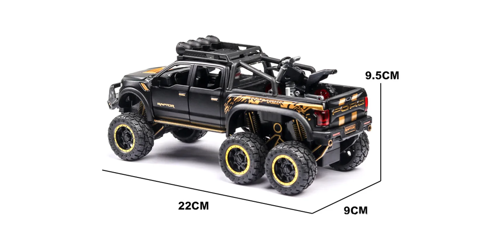 Raptor Model Pickup Truck Simulation SUVs Toy Cars