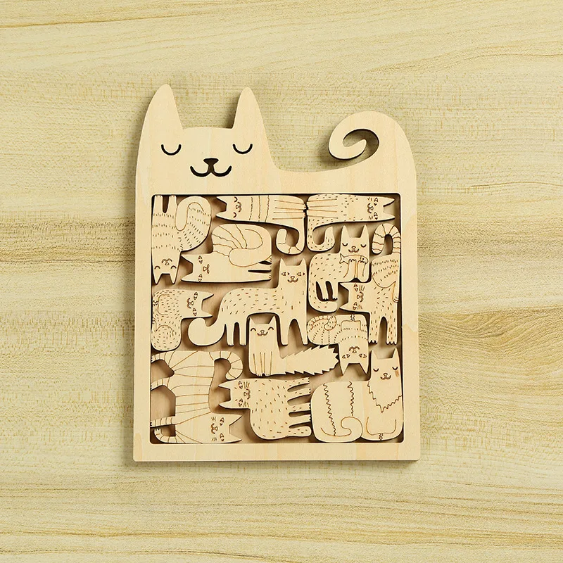 Children's Wooden Tangram Irregular Puzzle Toy