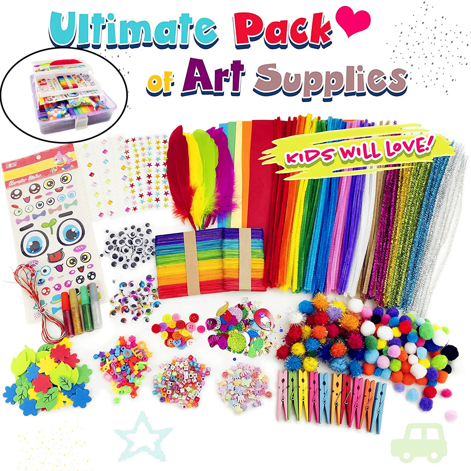Multi-piece Children's Portable Treasure Box Gift Box DIY Toys